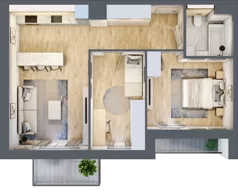 3 pokoje, mieszkanie 57,09 m², piętro 2, oferta nr 8.02.A11, Ogrody Andersa II, Gliwice, Wojska Polskiego, ul. Generała Władysława Andersa