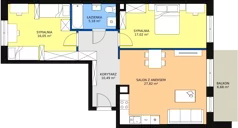3 pokoje, mieszkanie 76,21 m², piętro 4, oferta nr B4-26, ATAL Apollina, Kowale, ul. Apollina