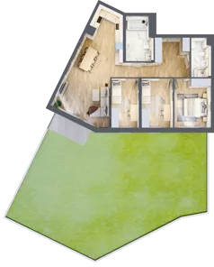 4 pokoje, mieszkanie 90,20 m², parter, oferta nr 2.A.0.4, ATAL Apollina II, Kowale, ul. Apollina