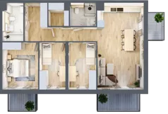4 pokoje, mieszkanie 85,74 m², piętro 1, oferta nr 2.B.1.16, ATAL Apollina II, Kowale, ul. Apollina