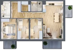 4 pokoje, mieszkanie 85,74 m², piętro 2, oferta nr 2.B.2.27, ATAL Apollina II, Kowale, ul. Apollina