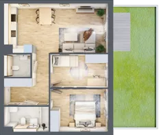3 pokoje, mieszkanie 63,95 m², piętro 2, oferta nr 3.2.33, ATAL Apollina II, Kowale, ul. Apollina