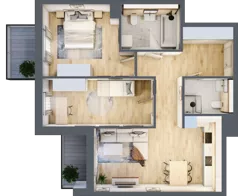 3 pokoje, mieszkanie 68,66 m², piętro 2, oferta nr 3.2.27, ATAL Apollina II, Kowale, ul. Apollina