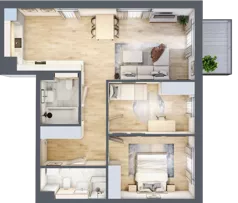 3 pokoje, mieszkanie 70,76 m², piętro 3, oferta nr 3.3.42, ATAL Apollina II, Kowale, ul. Apollina