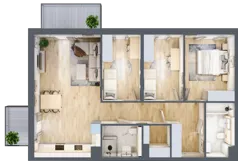 4 pokoje, mieszkanie 86,48 m², piętro 3, oferta nr 3.3.49, ATAL Apollina II, Kowale, ul. Apollina