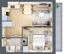 2 pokoje, mieszkanie 33,80 m², piętro 4, oferta nr 3.4.56, ATAL Apollina II, Kowale, ul. Apollina