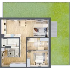 3 pokoje, mieszkanie 79,00 m², parter, oferta nr 4.0.2, ATAL Apollina II, Kowale, ul. Apollina