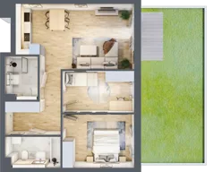 3 pokoje, mieszkanie 64,02 m², piętro 3, oferta nr 2.A.3.17, ATAL Apollina II, Kowale, ul. Apollina