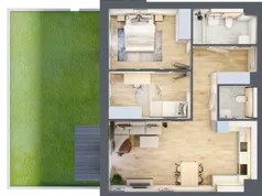 3 pokoje, mieszkanie 64,24 m², parter, oferta nr 4.0.8, ATAL Apollina II, Kowale, ul. Apollina