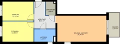 3 pokoje, mieszkanie 69,08 m², piętro 1, oferta nr B-K1-1-1, Na Opoczyńskiej, Wrocław, Leśnica, Fabryczna, ul. Opoczyńska