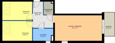 3 pokoje, mieszkanie 62,19 m², piętro 2, oferta nr B-K1-2-1, Na Opoczyńskiej, Wrocław, Leśnica, Fabryczna, ul. Opoczyńska