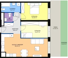 3 pokoje, mieszkanie 71,50 m², parter, oferta nr 1-0-01, ATAL Aura II, Łódź, Bałuty, ul. Telefoniczna 15/17