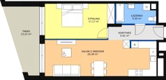 2 pokoje, mieszkanie 58,07 m², parter, oferta nr 1-0-06, ATAL Aura II, Łódź, Bałuty, ul. Telefoniczna 15/17