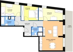 4 pokoje, mieszkanie 80,73 m², parter, oferta nr 1-0-09, ATAL Aura II, Łódź, Bałuty, ul. Telefoniczna 15/17