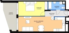 2 pokoje, mieszkanie 58,24 m², piętro 2, oferta nr 1-2-28, ATAL Aura II, Łódź, Bałuty, ul. Telefoniczna 15/17