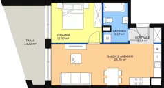 2 pokoje, mieszkanie 45,19 m², parter, oferta nr 1-0-07, ATAL Aura II, Łódź, Bałuty, ul. Telefoniczna 15/17