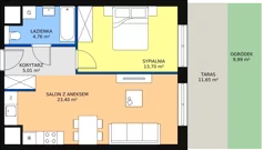 2 pokoje, mieszkanie 46,81 m², parter, oferta nr 2-0-05, ATAL Aura II, Łódź, Bałuty, ul. Telefoniczna 15/17