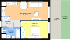 2 pokoje, mieszkanie 46,26 m², parter, oferta nr 2-0-08, ATAL Aura II, Łódź, Bałuty, ul. Telefoniczna 15/17