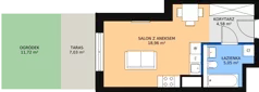 1 pokój, mieszkanie 28,48 m², parter, oferta nr 2-0-11, ATAL Aura II, Łódź, Bałuty, ul. Telefoniczna 15/17