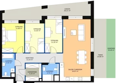 4 pokoje, mieszkanie 96,86 m², parter, oferta nr 3-0-04, ATAL Aura II, Łódź, Bałuty, ul. Telefoniczna 15/17