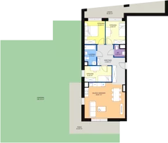 4 pokoje, mieszkanie 79,44 m², parter, oferta nr 3-0-01, ATAL Aura II, Łódź, Bałuty, ul. Telefoniczna 15/17