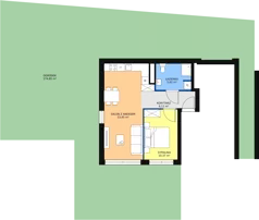 2 pokoje, mieszkanie 45,55 m², parter, oferta nr C1_1, ATAL Zawiślańska Wille Miejskie, Gdańsk, Stogi, ul. Zawiślańska