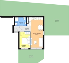 2 pokoje, apartament 45,56 m², parter, oferta nr C2_1, ATAL Zawiślańska Wille Miejskie, Gdańsk, Stogi, ul. Zawiślańska