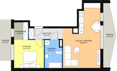 2 pokoje, apartament 55,53 m², piętro 1, oferta nr D1_2, ATAL Zawiślańska Wille Miejskie, Gdańsk, Stogi, ul. Zawiślańska