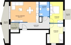 3 pokoje, apartament 71,89 m², piętro 1, oferta nr D4_2, ATAL Zawiślańska Wille Miejskie, Gdańsk, Stogi, ul. Zawiślańska