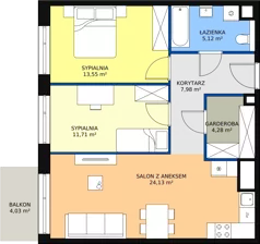 3 pokoje, mieszkanie 66,78 m², parter, oferta nr M1.0.01, Modern Helenów, Łódź, Bałuty, Helenów, ul. Smugowa 10/12