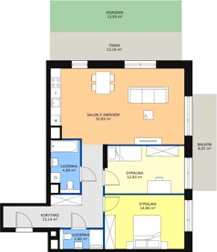 4 pokoje, mieszkanie 82,06 m², parter, oferta nr M3.0.158, Modern Helenów, Łódź, Bałuty, Helenów, ul. Smugowa 10/12