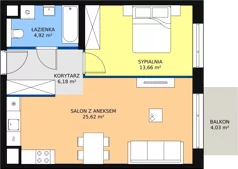2 pokoje, mieszkanie 50,18 m², piętro 5, oferta nr M3.5.219, Modern Helenów, Łódź, Bałuty, Helenów, ul. Smugowa 10/12