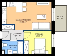 2 pokoje, mieszkanie 39,64 m², piętro 1, oferta nr B10-K1-1-1, ATAL Strachowicka II, Wrocław, Żerniki, Fabryczna, ul. Strachowicka