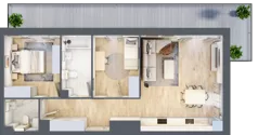 3 pokoje, mieszkanie 64,59 m², piętro 2, oferta nr B10-K1-2-7, ATAL Strachowicka II, Wrocław, Żerniki, Fabryczna, ul. Strachowicka