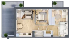 3 pokoje, mieszkanie 65,83 m², piętro 3, oferta nr B12-K1-3-2, ATAL Strachowicka II, Wrocław, Żerniki, Fabryczna, ul. Strachowicka