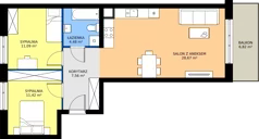 3 pokoje, mieszkanie 63,32 m², piętro 4, oferta nr B5-K2-4-1, ATAL Strachowicka II, Wrocław, Żerniki, Fabryczna, ul. Strachowicka