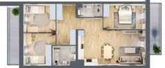 4 pokoje, mieszkanie 75,59 m², piętro 2, oferta nr B5-K2-2-6, ATAL Strachowicka II, Wrocław, Żerniki, Fabryczna, ul. Strachowicka