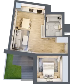 2 pokoje, mieszkanie 38,91 m², parter, oferta nr B5-K1-0-3, ATAL Strachowicka II, Wrocław, Żerniki, Fabryczna, ul. Strachowicka