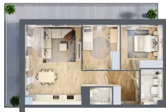 3 pokoje, mieszkanie 65,06 m², piętro 1, oferta nr B6-K1-1-1, ATAL Strachowicka II, Wrocław, Żerniki, Fabryczna, ul. Strachowicka