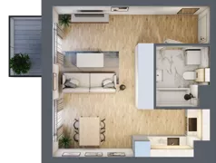 1 pokój, mieszkanie 33,97 m², piętro 3, oferta nr B7-K1-3-7, ATAL Strachowicka II, Wrocław, Żerniki, Fabryczna, ul. Strachowicka