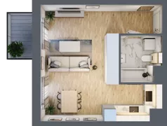 1 pokój, mieszkanie 33,89 m², piętro 2, oferta nr B7-K1-2-8, ATAL Strachowicka II, Wrocław, Żerniki, Fabryczna, ul. Strachowicka