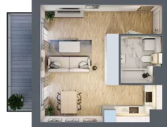 1 pokój, mieszkanie 34,01 m², piętro 1, oferta nr B7-K1-1-8, ATAL Strachowicka II, Wrocław, Żerniki, Fabryczna, ul. Strachowicka
