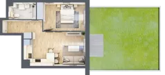 1 pokój, mieszkanie 41,19 m², piętro 1, oferta nr B5-K3-1-2, ATAL Strachowicka II, Wrocław, Żerniki, Fabryczna, ul. Strachowicka