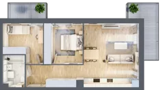 3 pokoje, mieszkanie 59,62 m², piętro 3, oferta nr B9-K4-3-4, ATAL Strachowicka II, Wrocław, Żerniki, Fabryczna, ul. Strachowicka