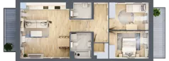 3 pokoje, mieszkanie 65,56 m², piętro 2, oferta nr B9-K2-2-5, ATAL Strachowicka II, Wrocław, Żerniki, Fabryczna, ul. Strachowicka
