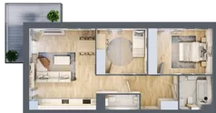 3 pokoje, mieszkanie 67,23 m², piętro 3, oferta nr B9-K2-3-2, ATAL Strachowicka II, Wrocław, Żerniki, Fabryczna, ul. Strachowicka