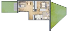 3 pokoje, mieszkanie 58,55 m², parter, oferta nr B9-K4-0-1, ATAL Strachowicka II, Wrocław, Żerniki, Fabryczna, ul. Strachowicka