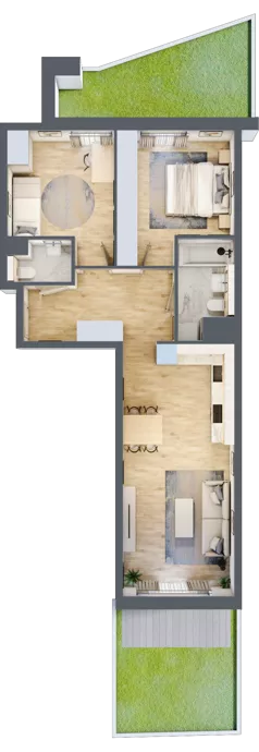 3 pokoje, mieszkanie 63,63 m², parter, oferta nr A2.0.1, ATAL Idea Swarzędz, Swarzędz, ul. Tabaki
