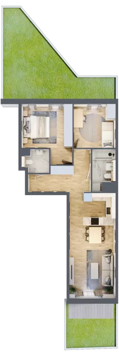 3 pokoje, mieszkanie 63,48 m², parter, oferta nr A3.0.3, ATAL Idea Swarzędz, Swarzędz, ul. Tabaki