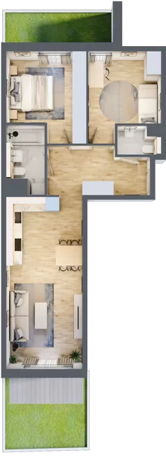 3 pokoje, mieszkanie 63,44 m², parter, oferta nr A4.0.1, ATAL Idea Swarzędz, Swarzędz, ul. Tabaki